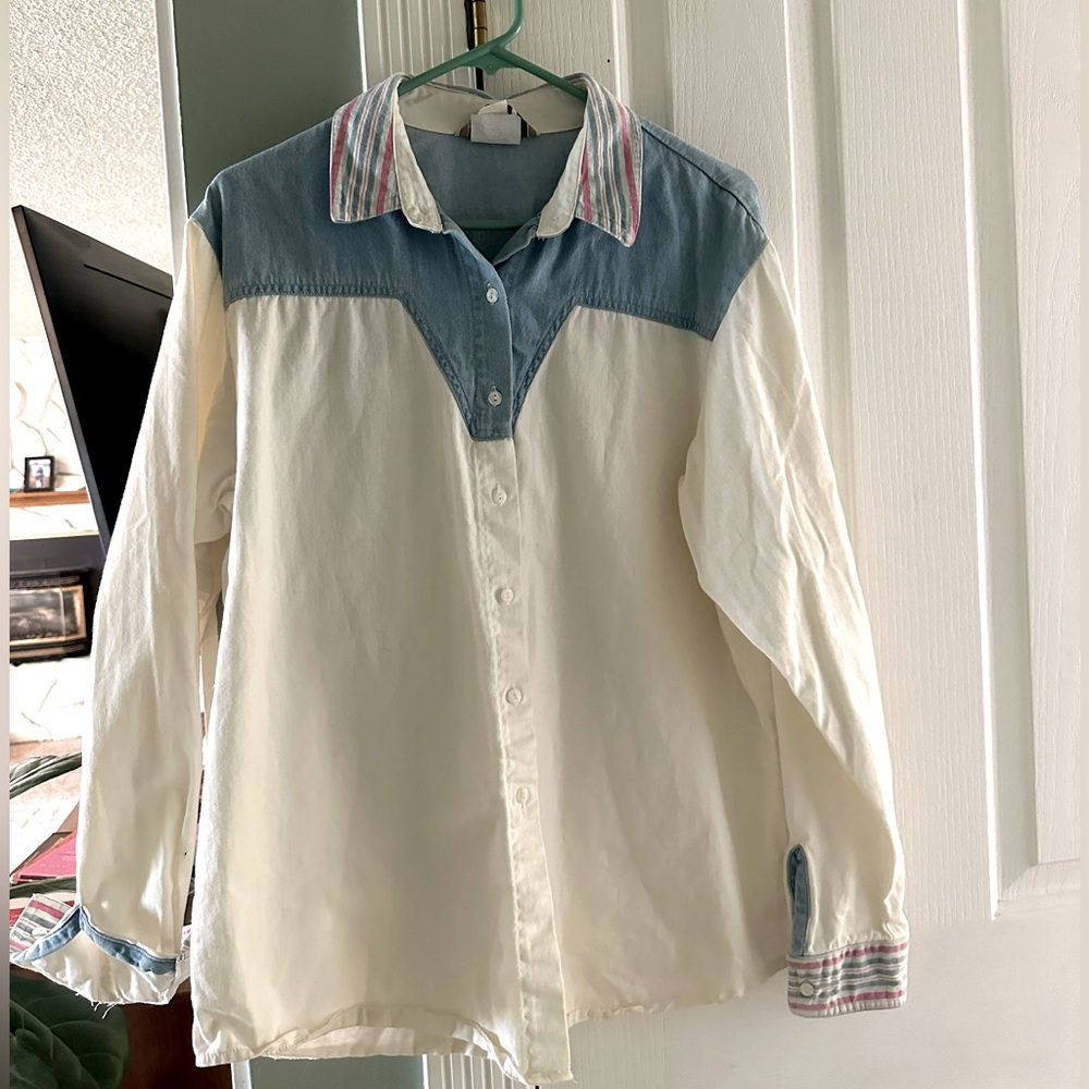 Rockies Denim Vintage Button down Shirt